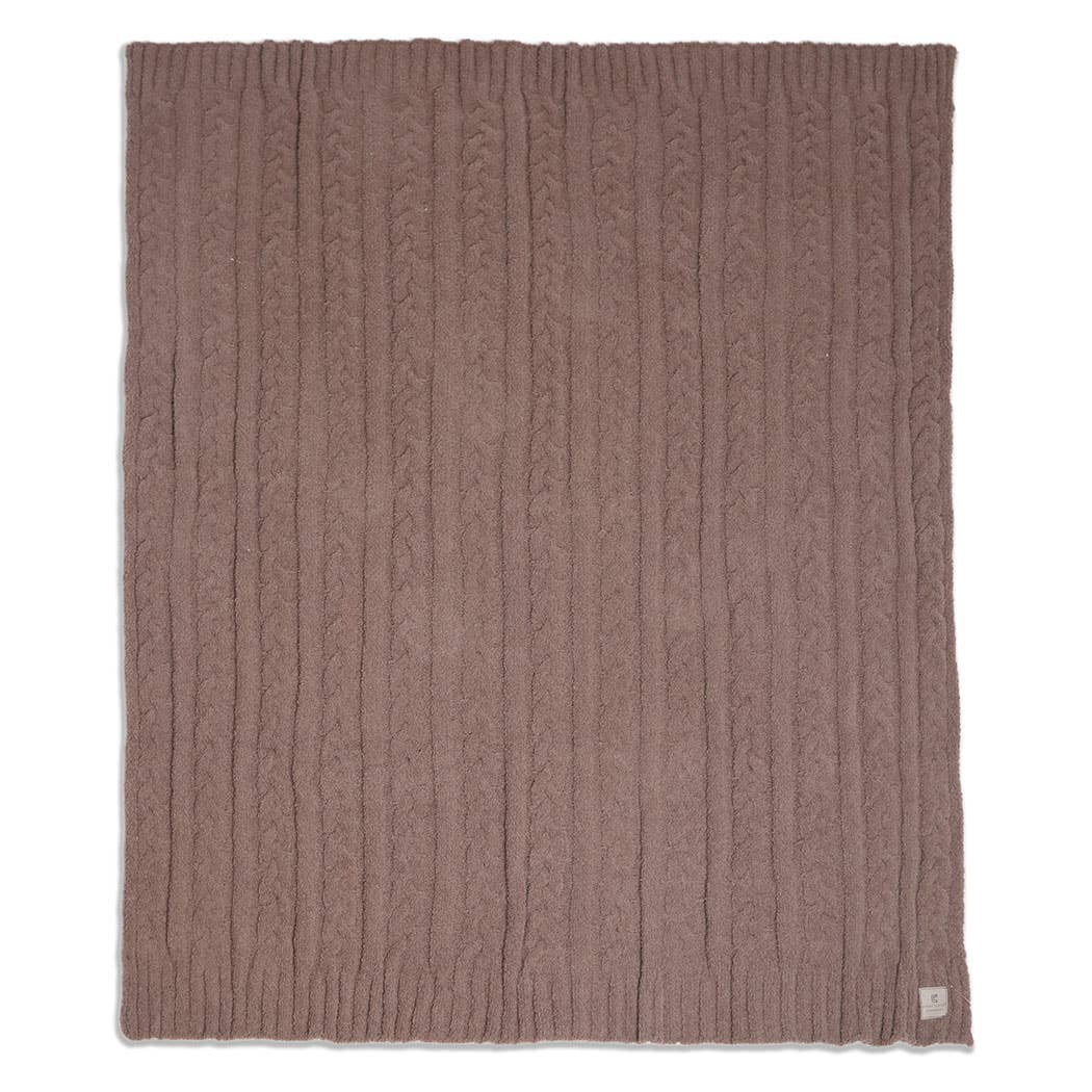 Braided Cable Knit Luxury Soft Throw Blanket