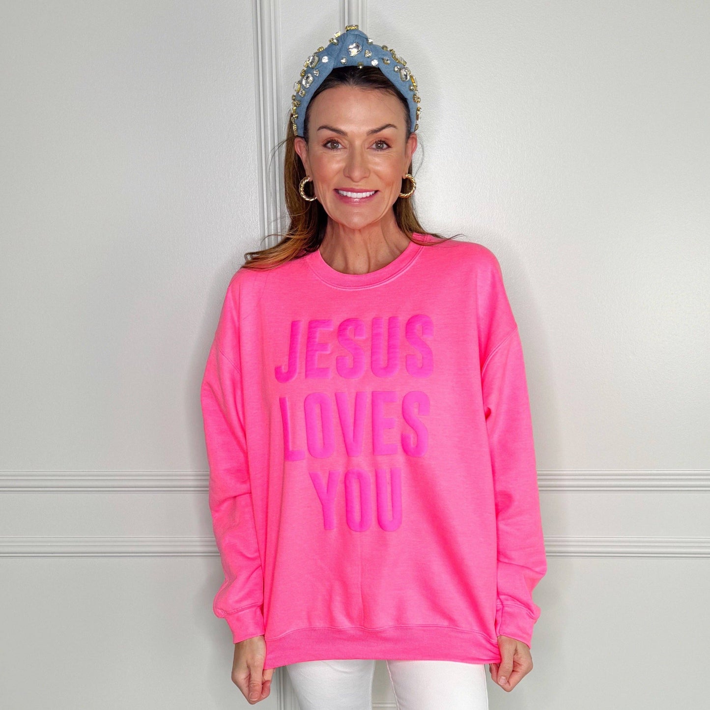 Puff Jesus Loves You Sweatshirt