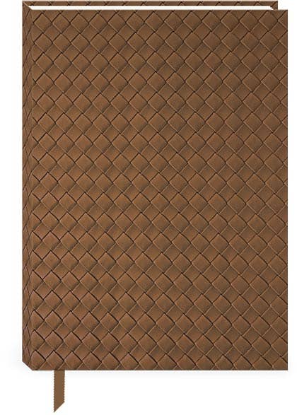 Woven Weave Brown Notepad