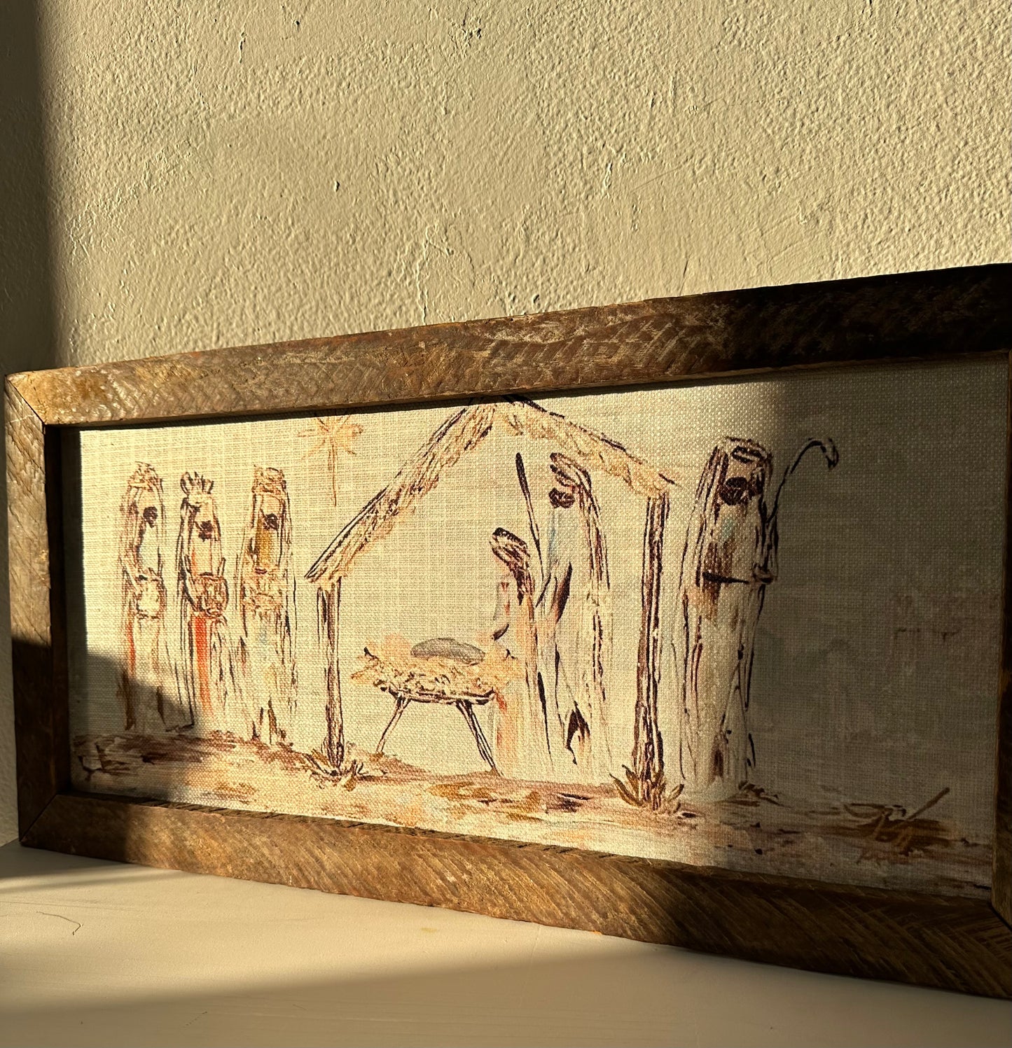 A Nativity Scene Art Canvas