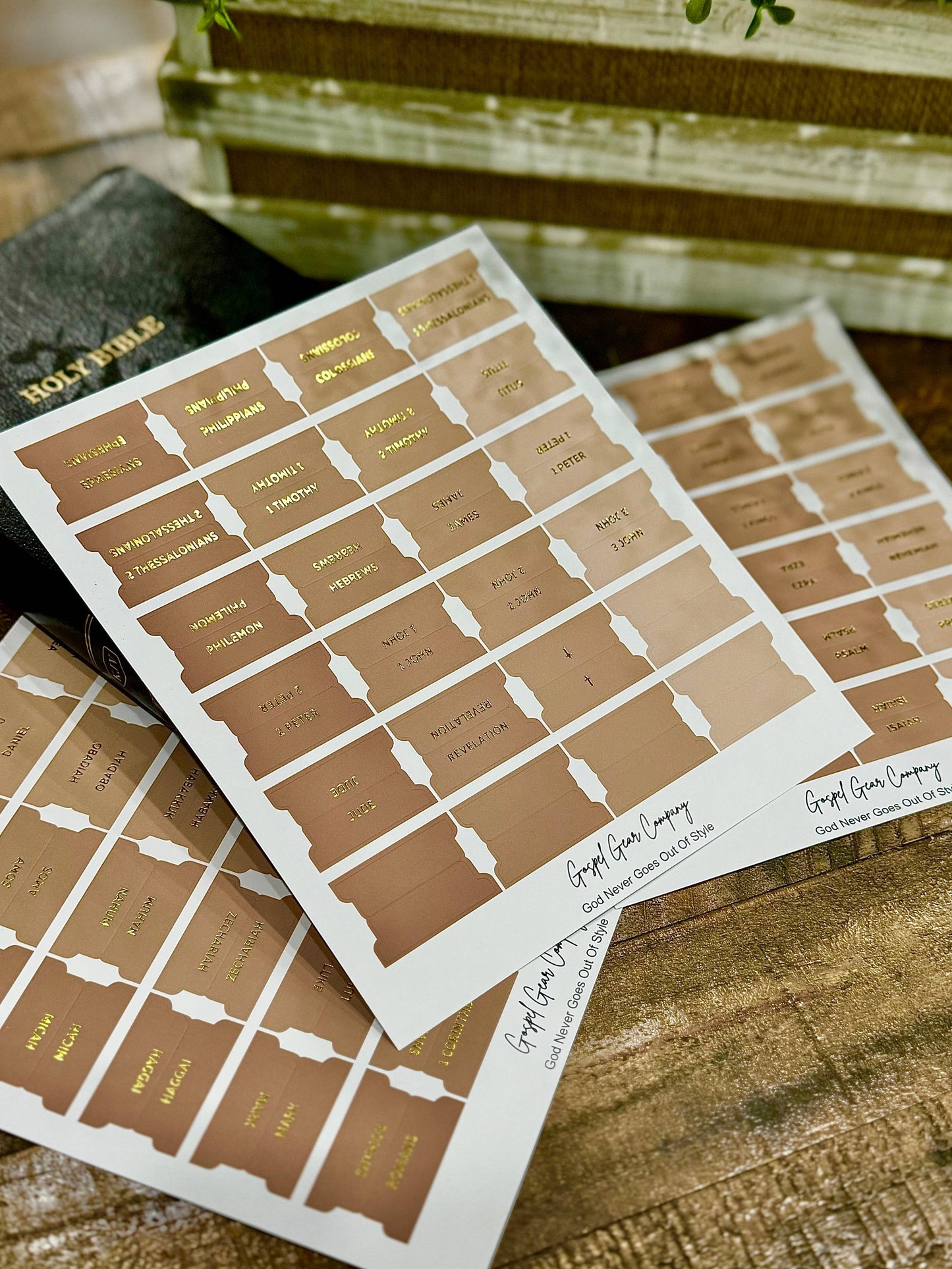 Gold Foil Sand Dune Bible Tabs