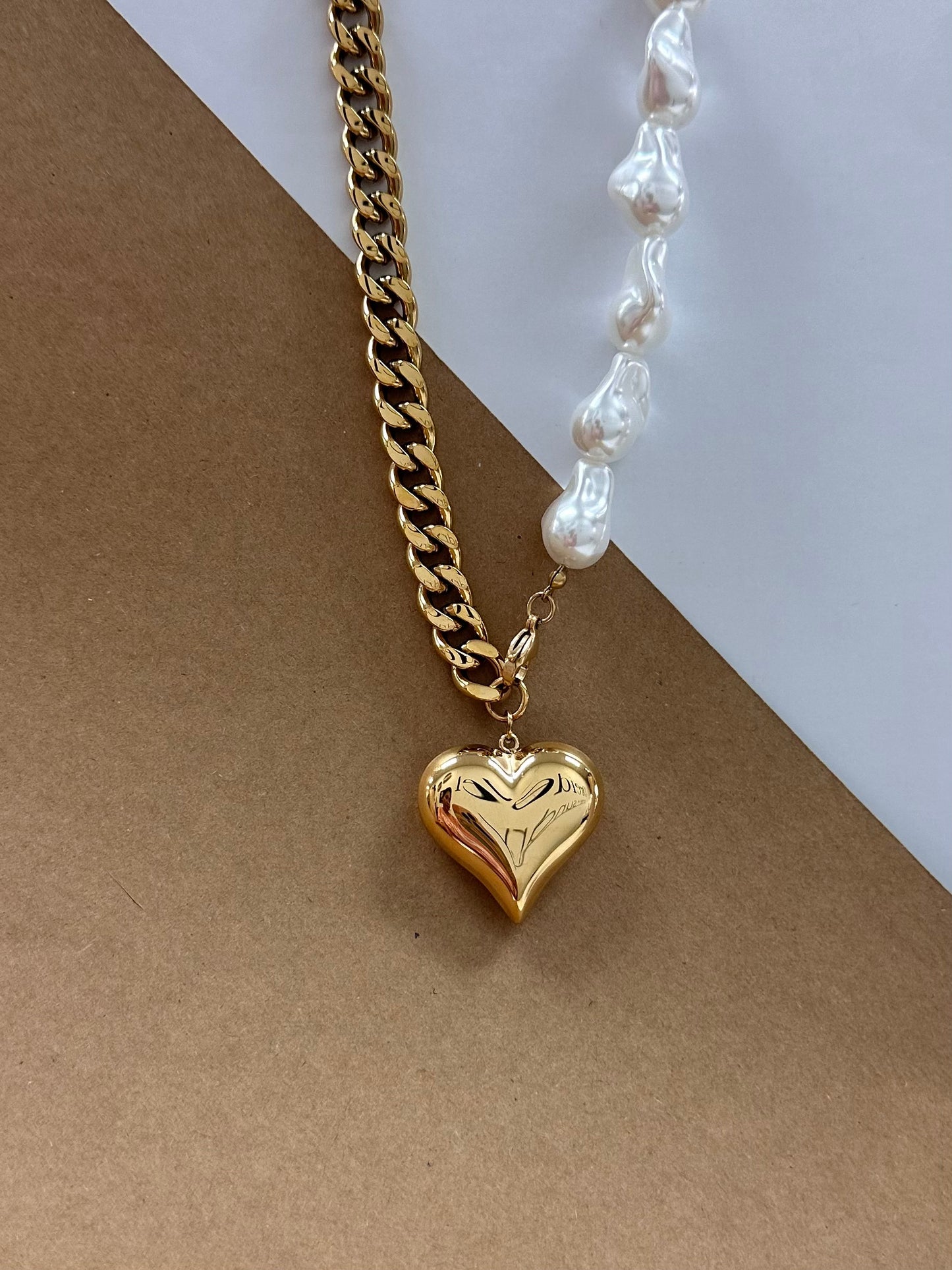 Heart Pearl Necklace