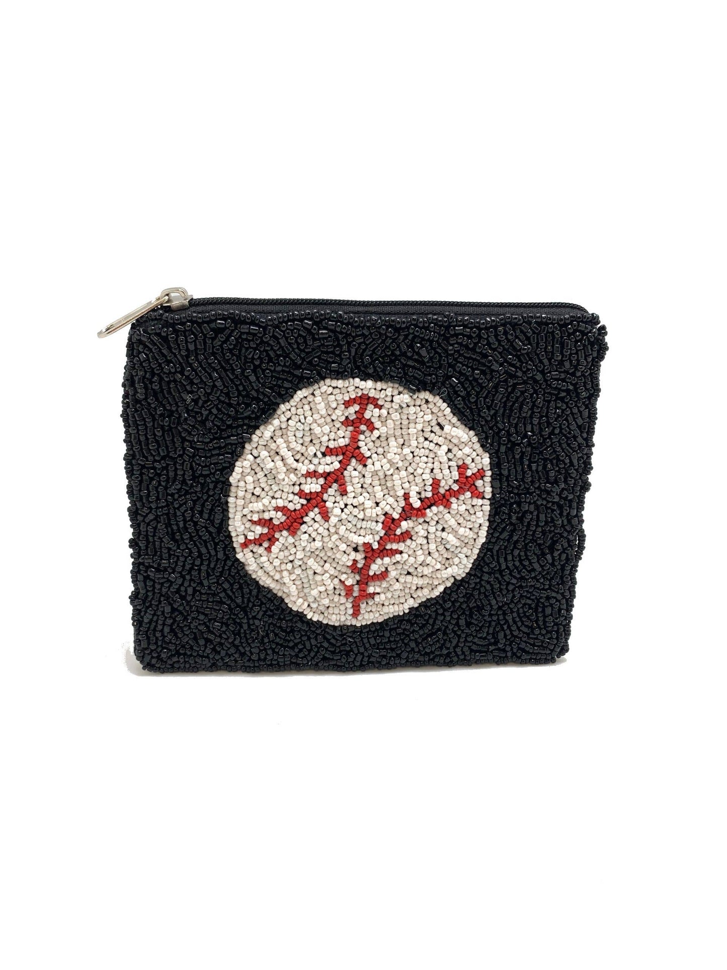 Beaded Baseball Coin Purse
