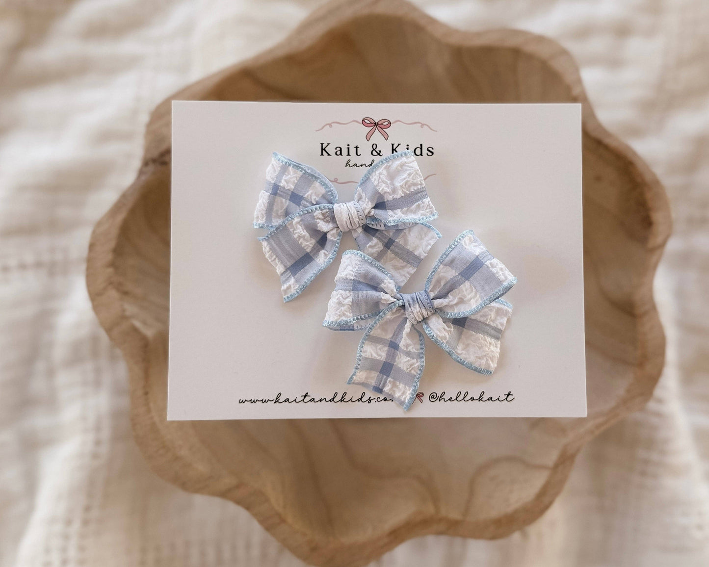 Piggy Set - Blue Plaid