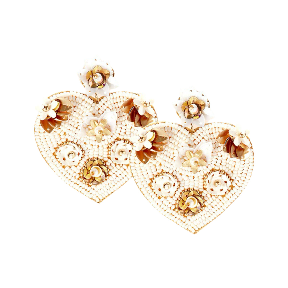 Floral Heart Earrings