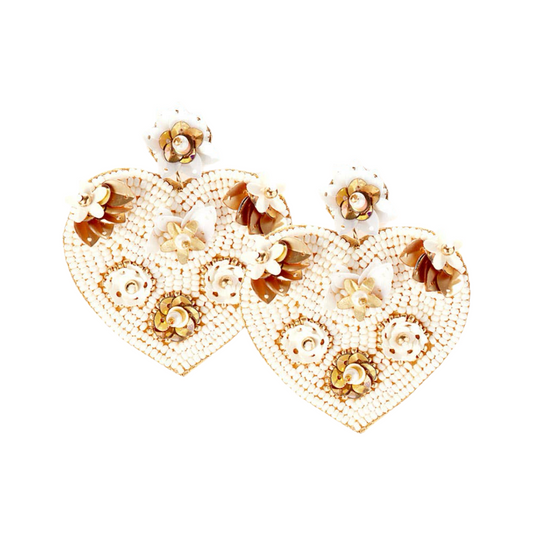 Floral Heart Earrings