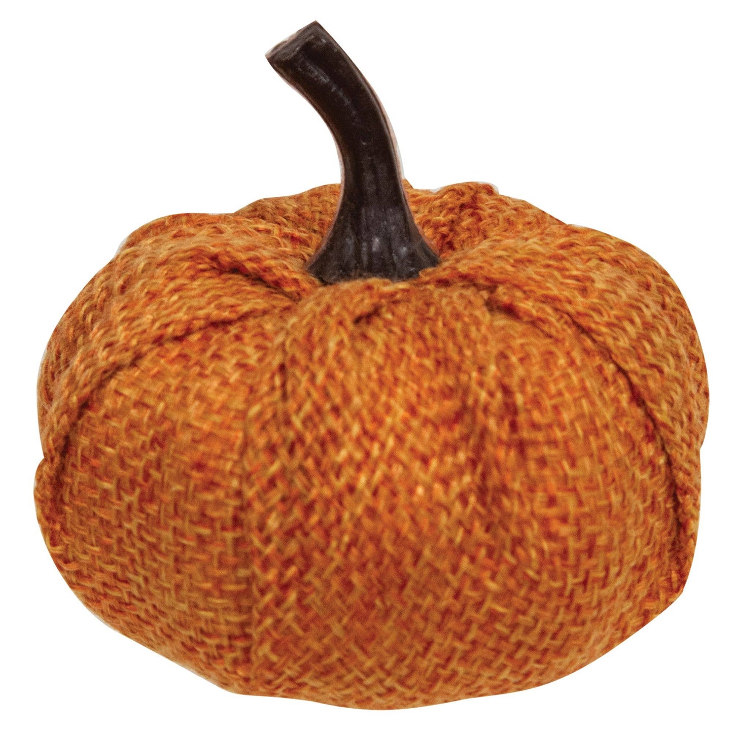 12/Pack, Orange Burlap Pumpkins, 1.5"