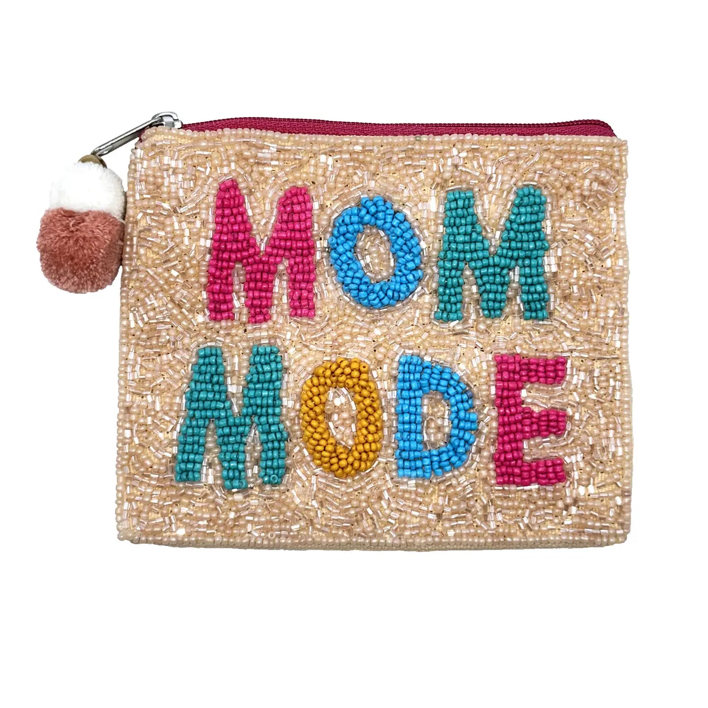 Mom Mode Beaded Coin Purse