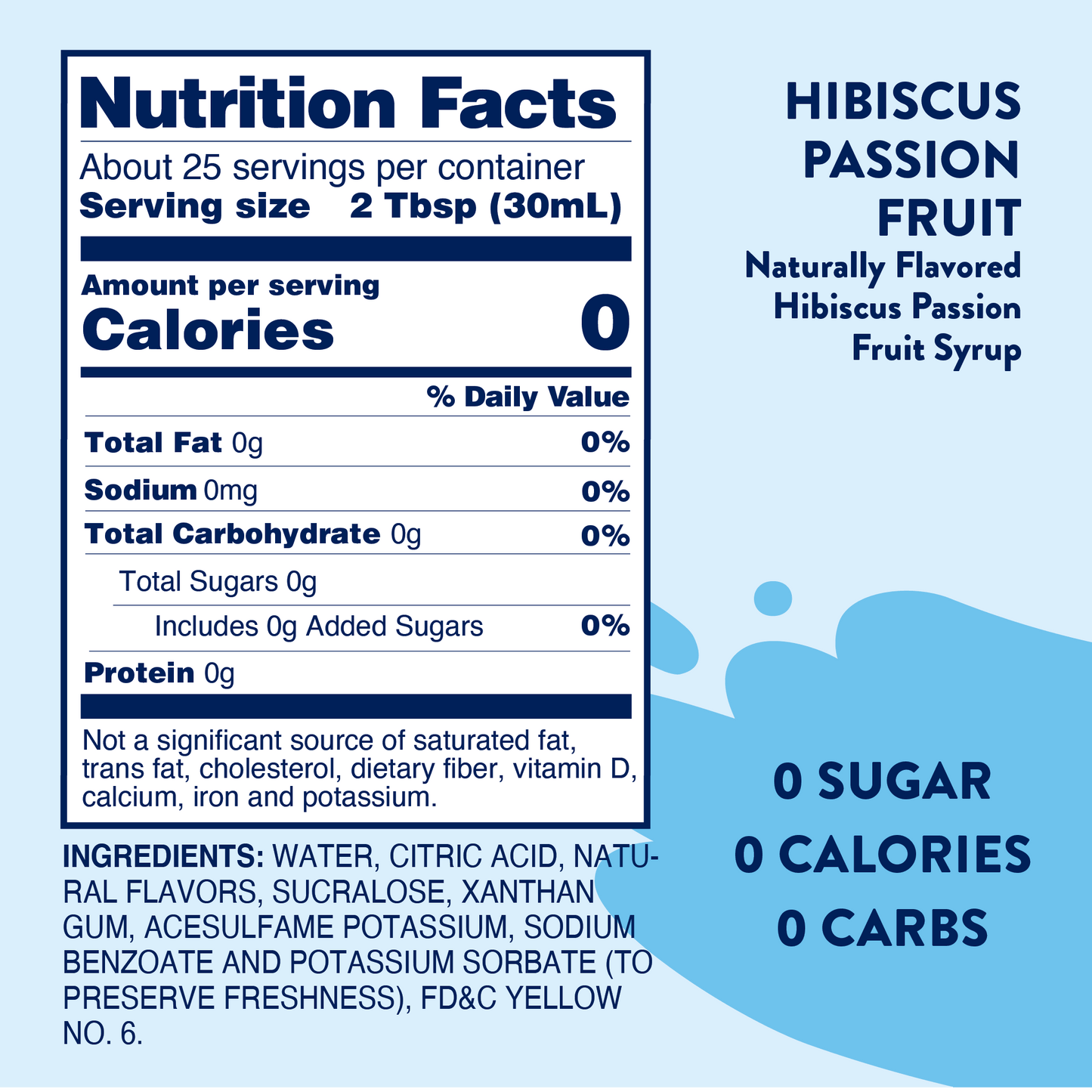 Hibiscus Passion Fruit Flavor Syrup