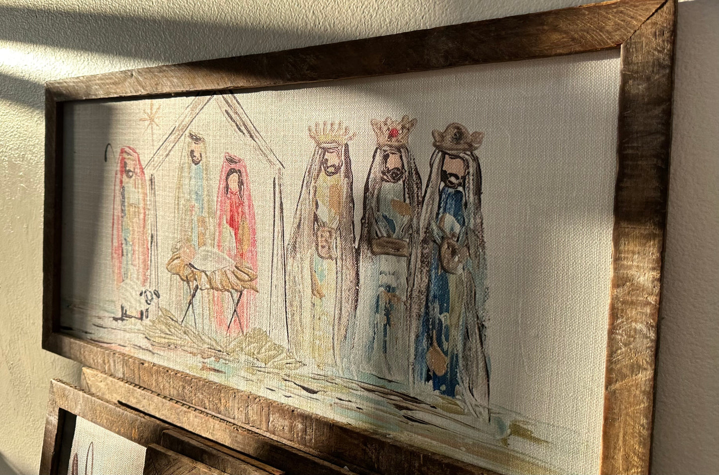 A Nativity Scene Art Canvas