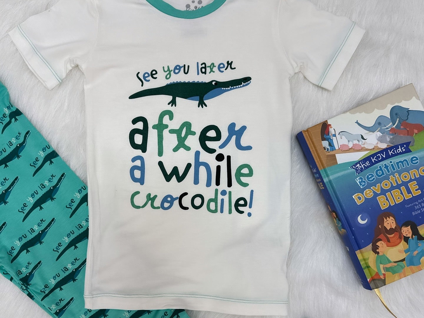 Kickee Pants PJ Set- Glass Later Alligator