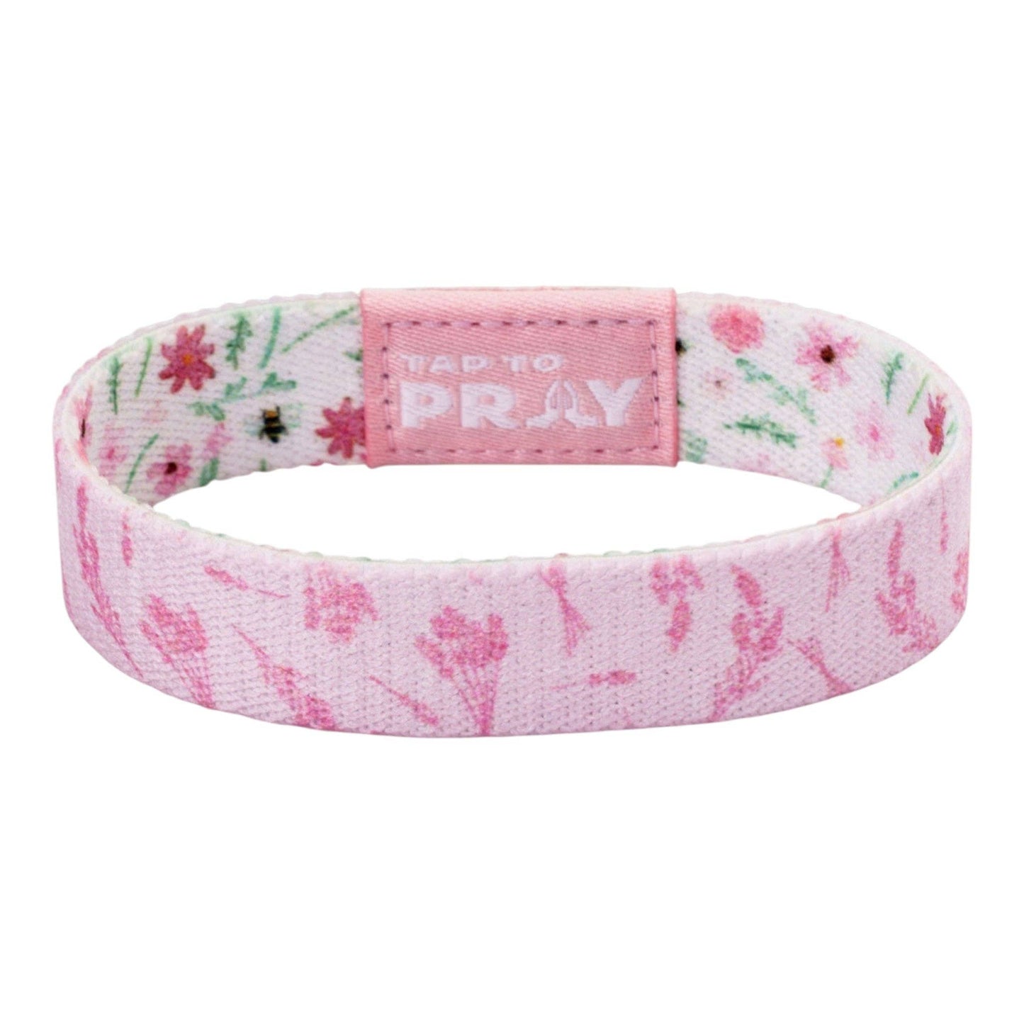 Tap To Pray Wristband: White Meadows