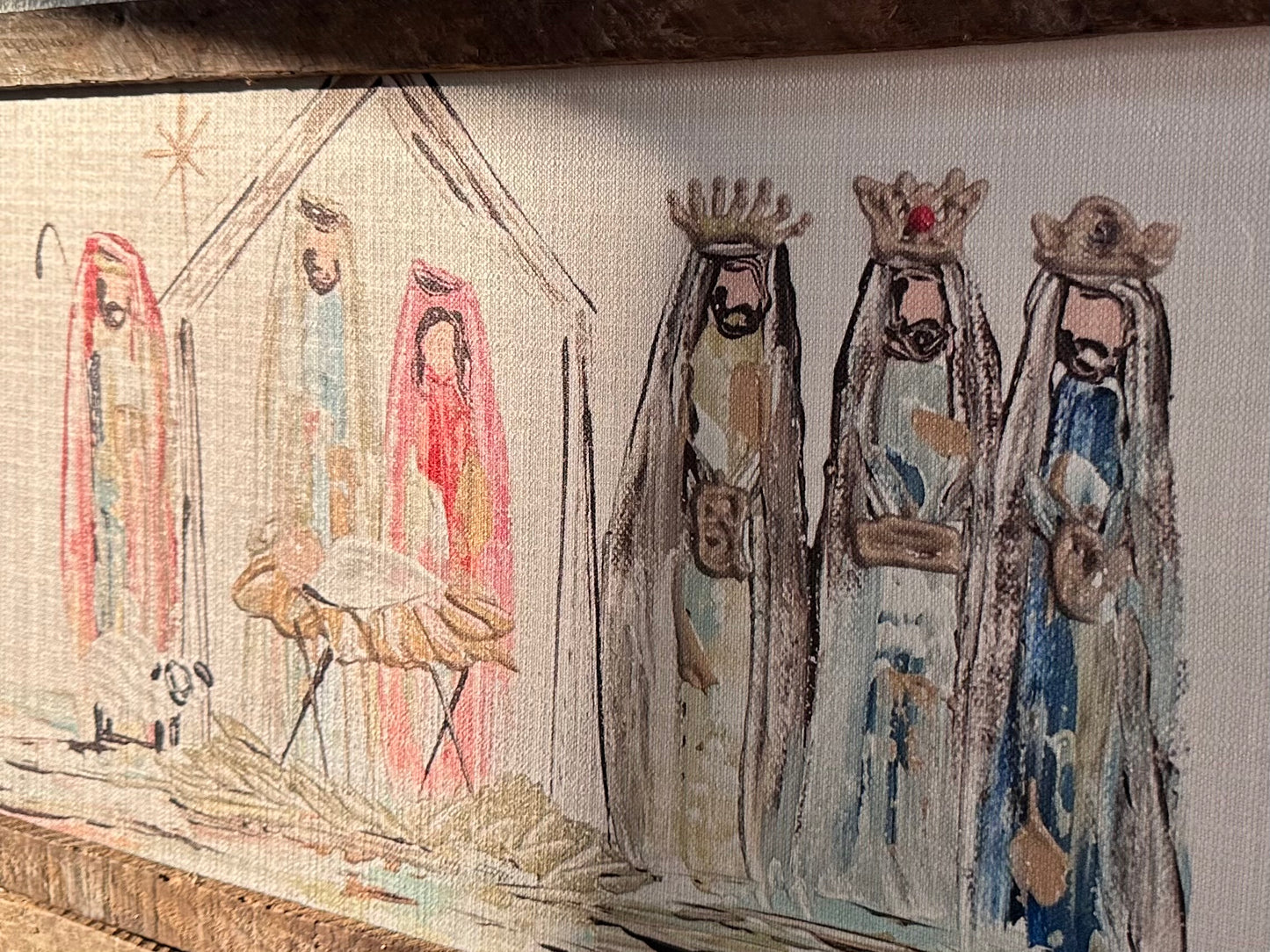 A Nativity Scene Art Canvas