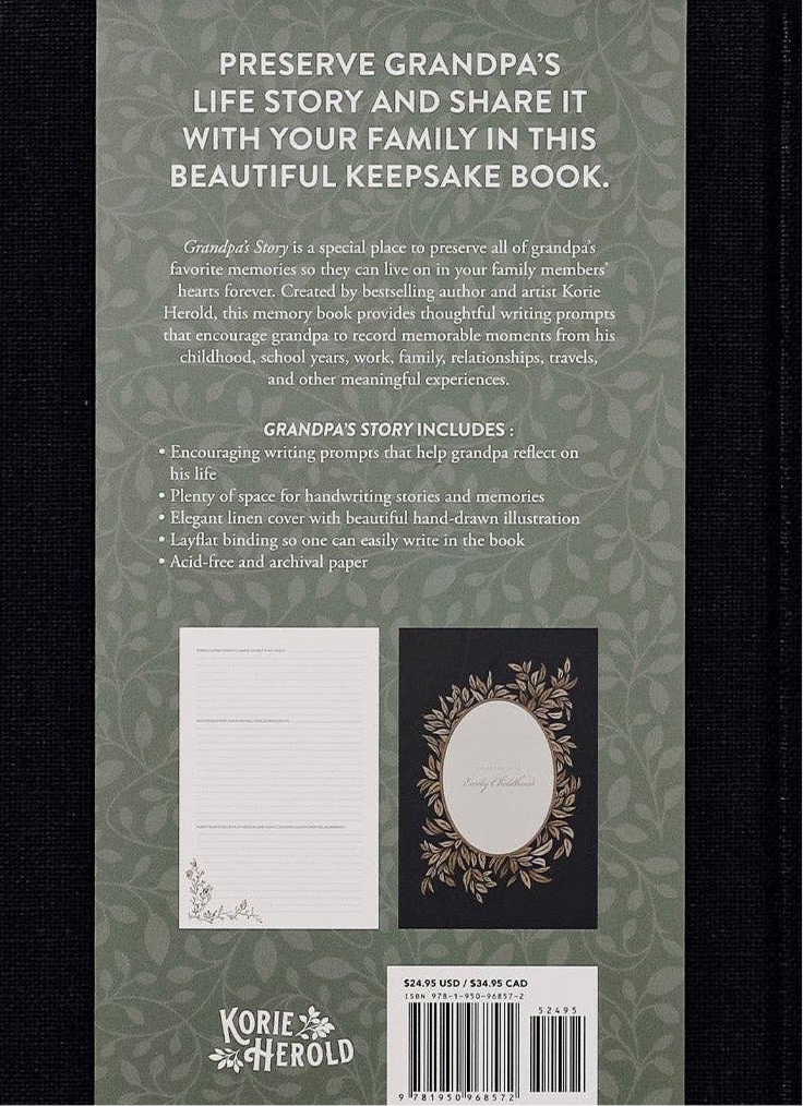Grandpa's Story: A Memory and Keepsake Journal