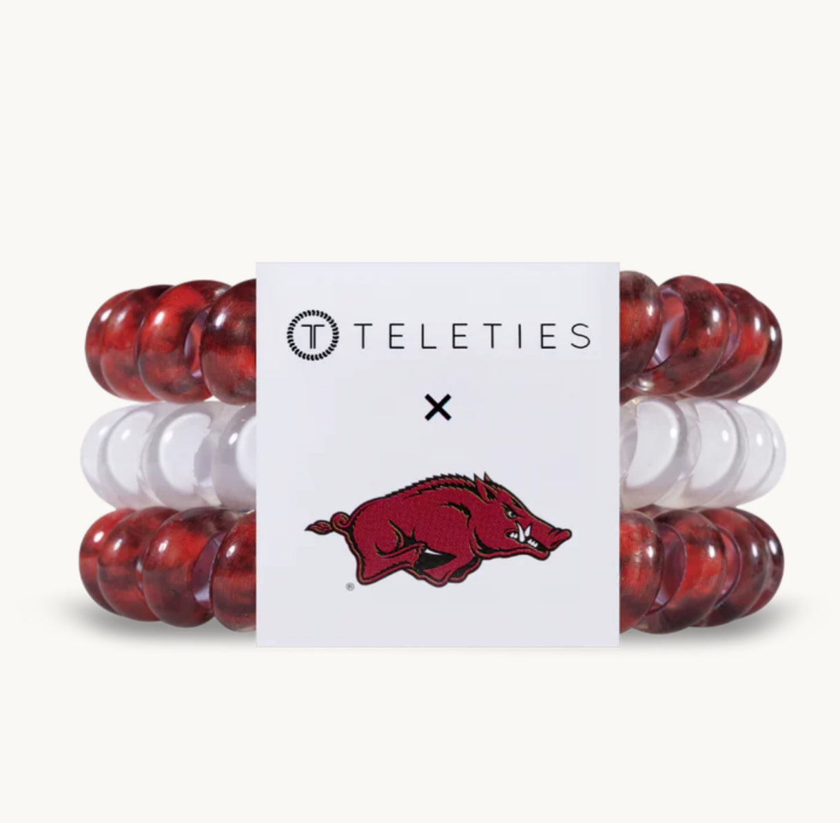 Teleties University of Ark. Hair Ties