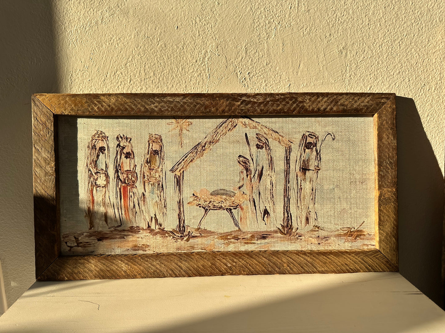 A Nativity Scene Art Canvas