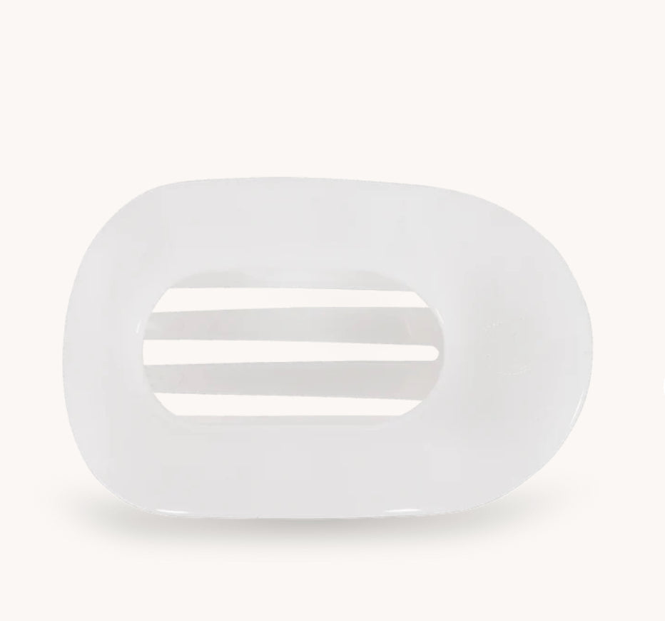 Round Flat Hair Clip | Large | Coconut White