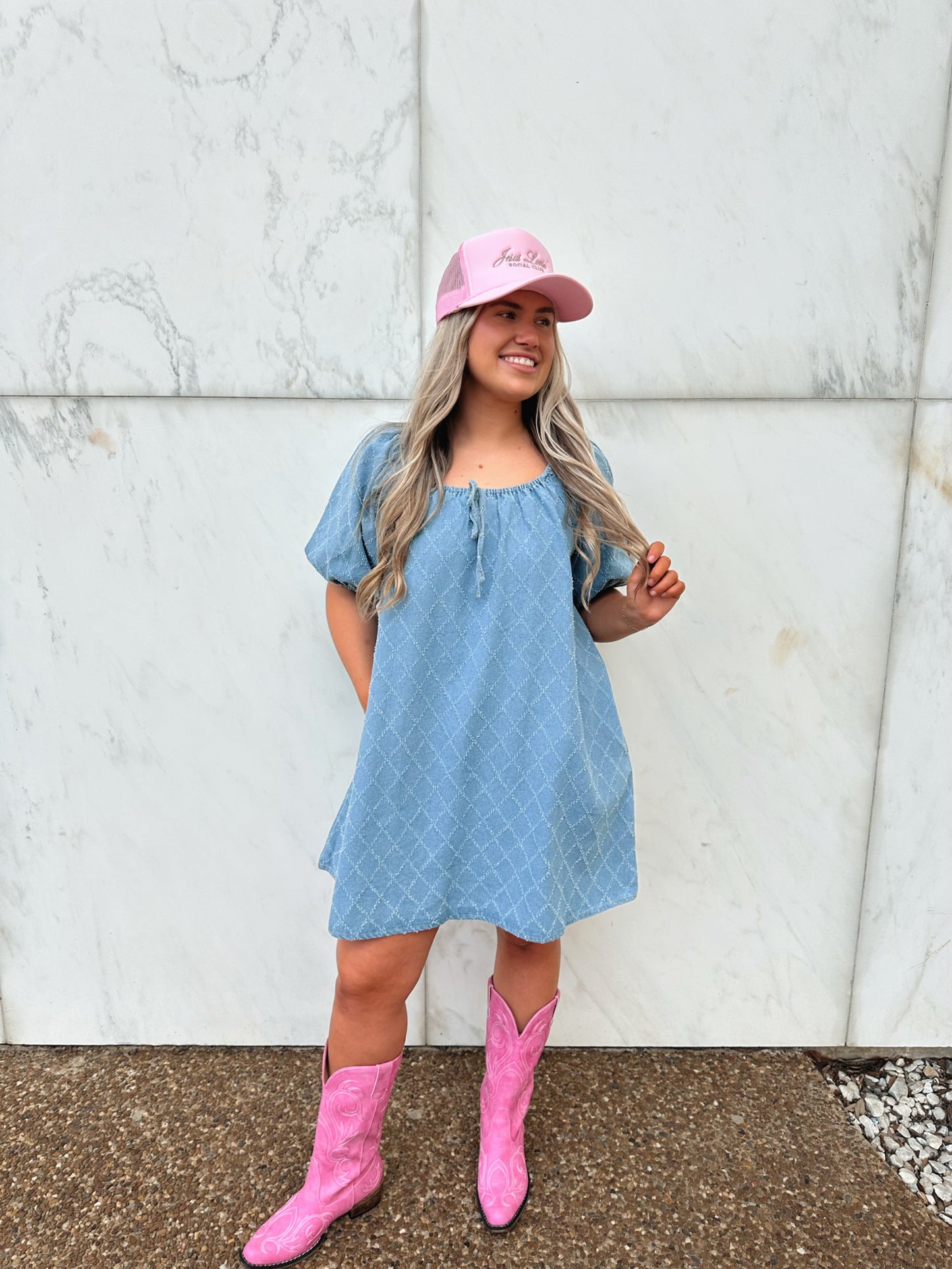 Puff Sleeve Mini Dress