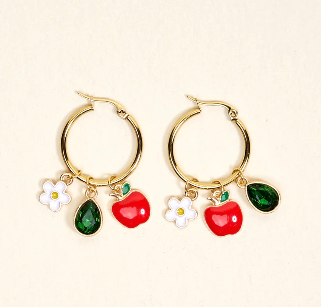 Apple Of My Eye Signature Hoop Earrings