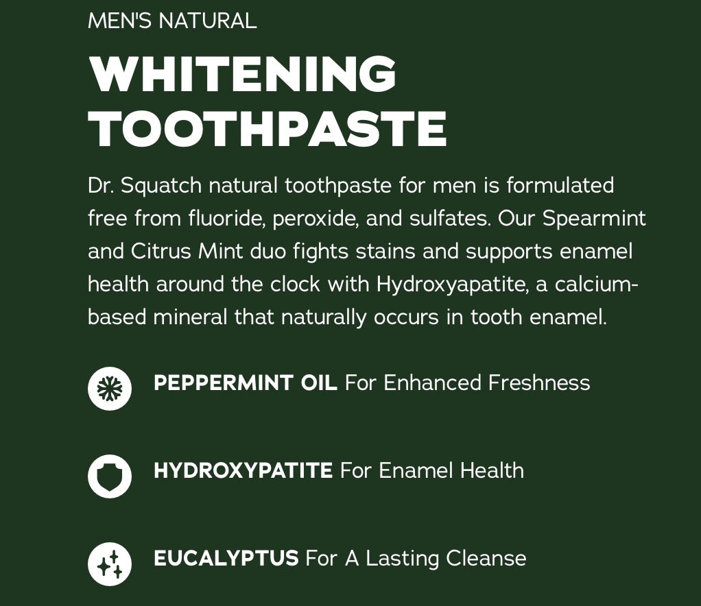 Dr. Squatch Soothing Spearmint Night Toothpaste