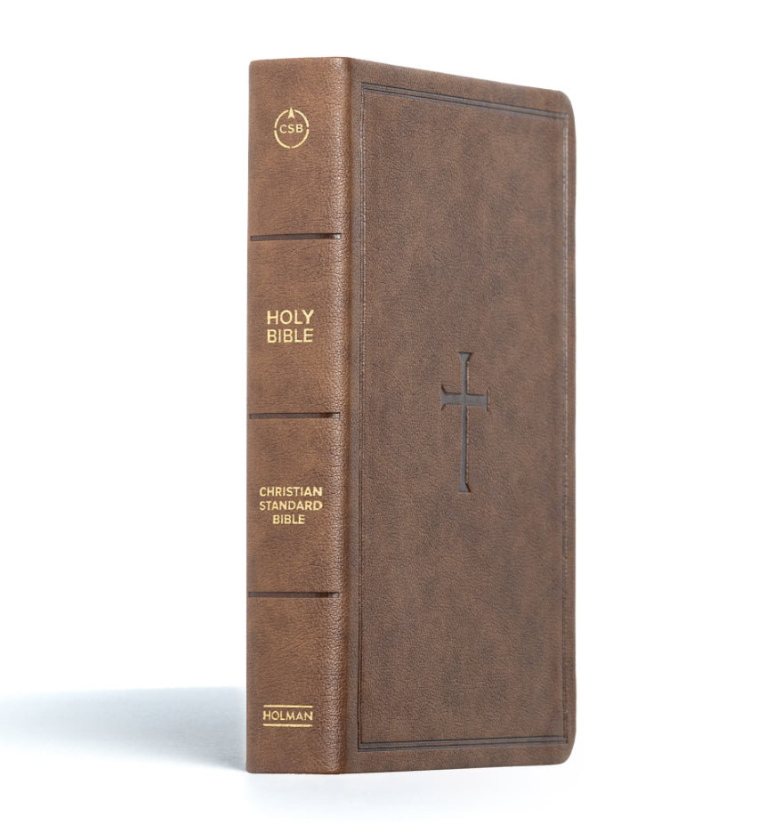 CSB Brown LeatherTouch Cross Bible