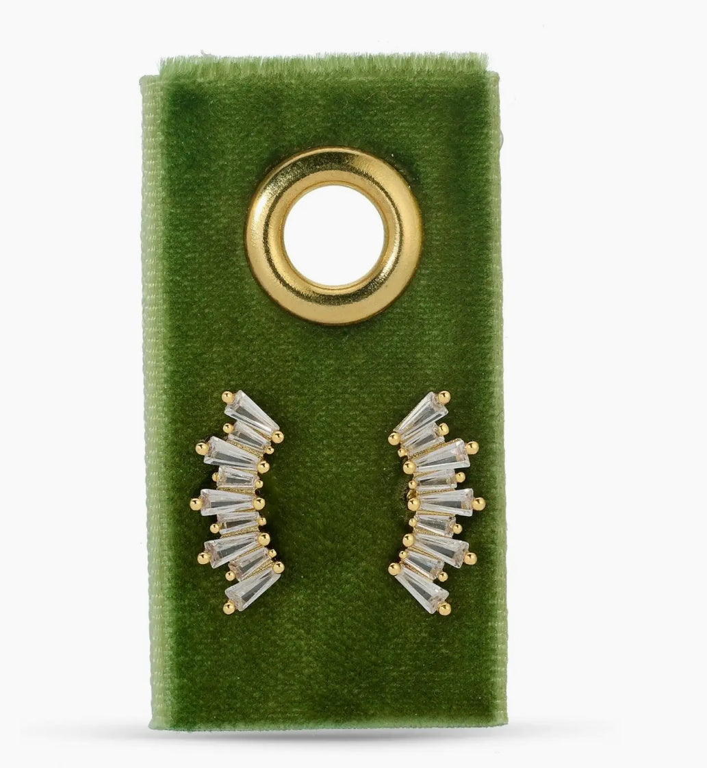 Curved Baguette Earrings