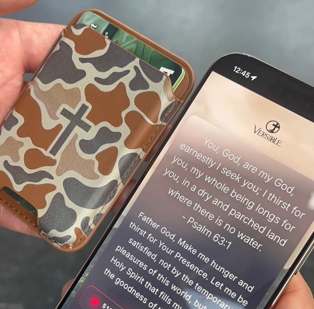 Tap To Pray Sahara Camo Magnetic Wallet