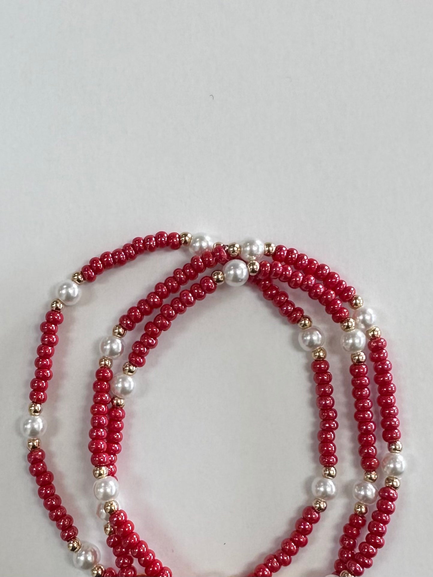 Red Coral Glass Bracelets