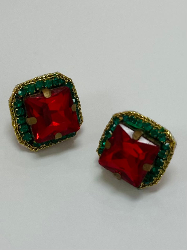 Christmas Rhinestone Stud Earrings