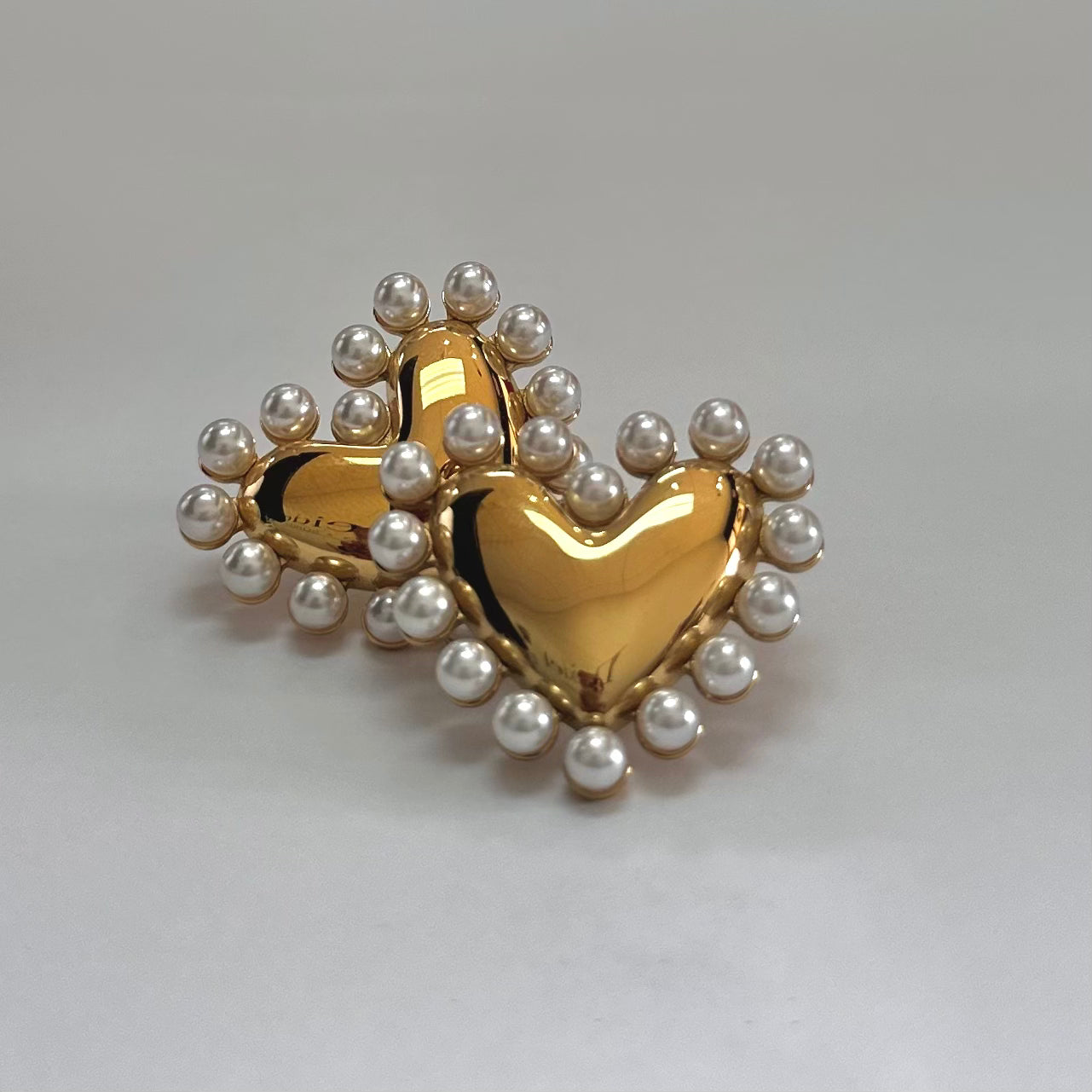 Pearl Heart Earrings