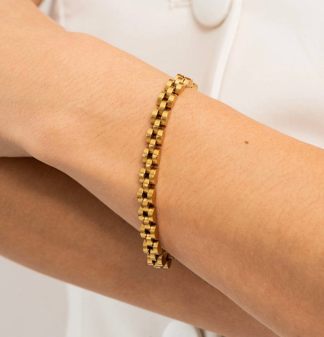 Gold Dainty Watch Band Bracelet