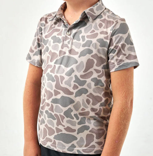 Classic Deer Camo Youth Polo