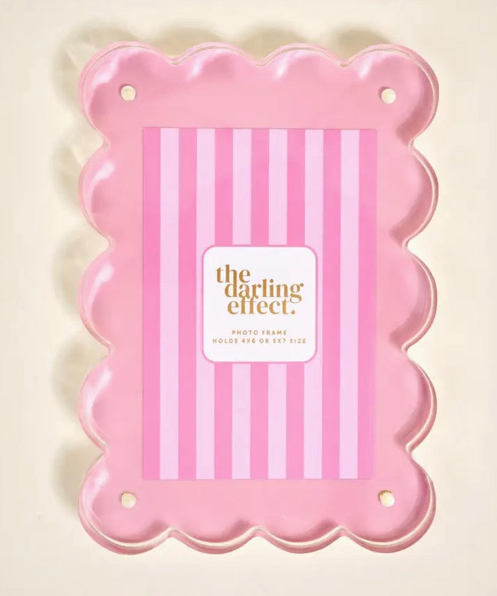 Rectangle Scalloped Acrylic Frame