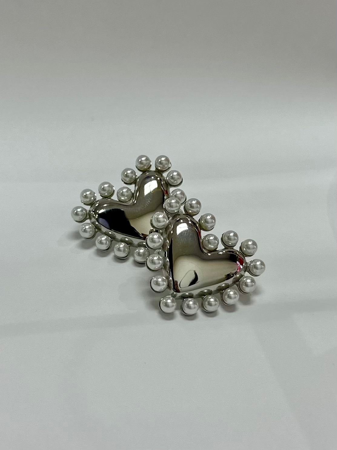 Pearl Heart Earrings