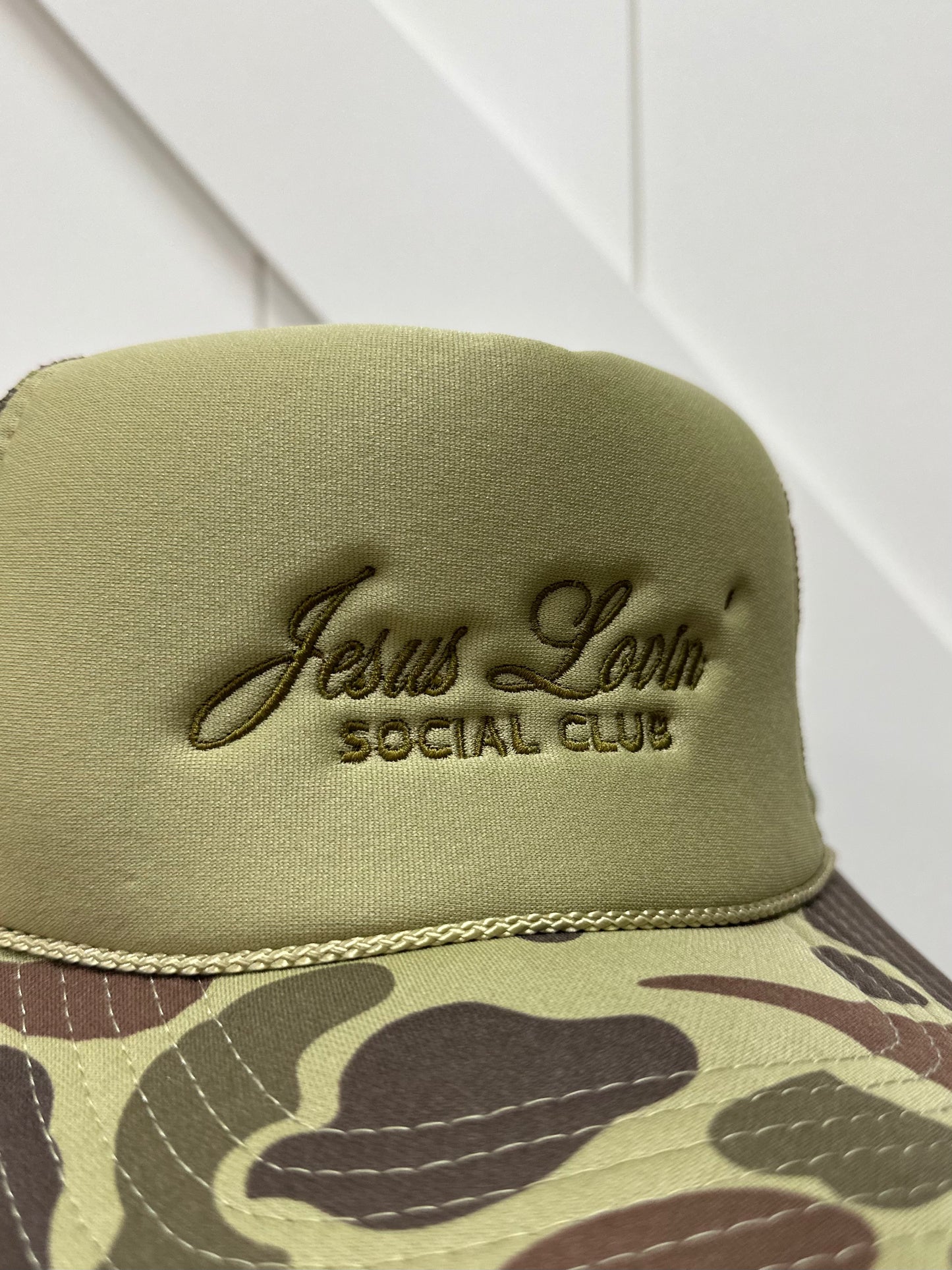 Camouflage “Jesus Lovin’ Social Club” Hat