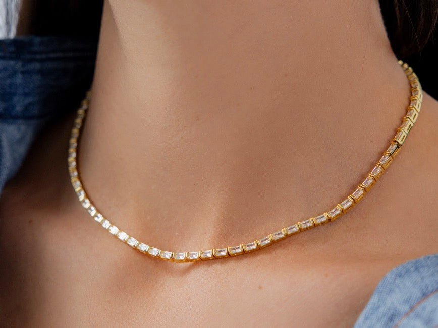 Baguette Tennis Necklace