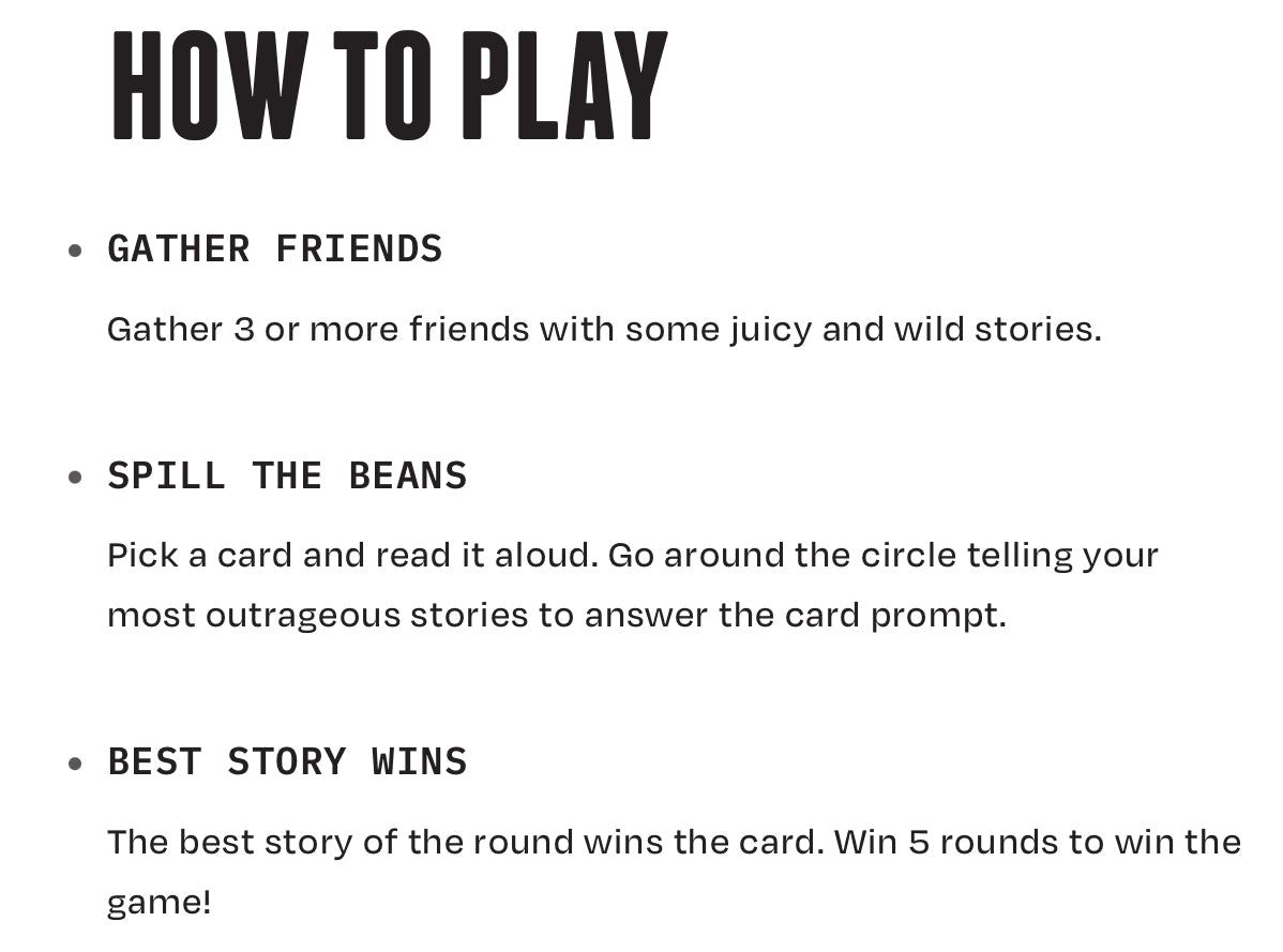 Best Story Wins Game