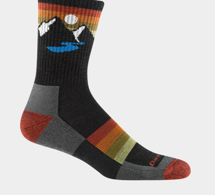 Sunset Ridge Micro Crew Charcoal Hiking Socks