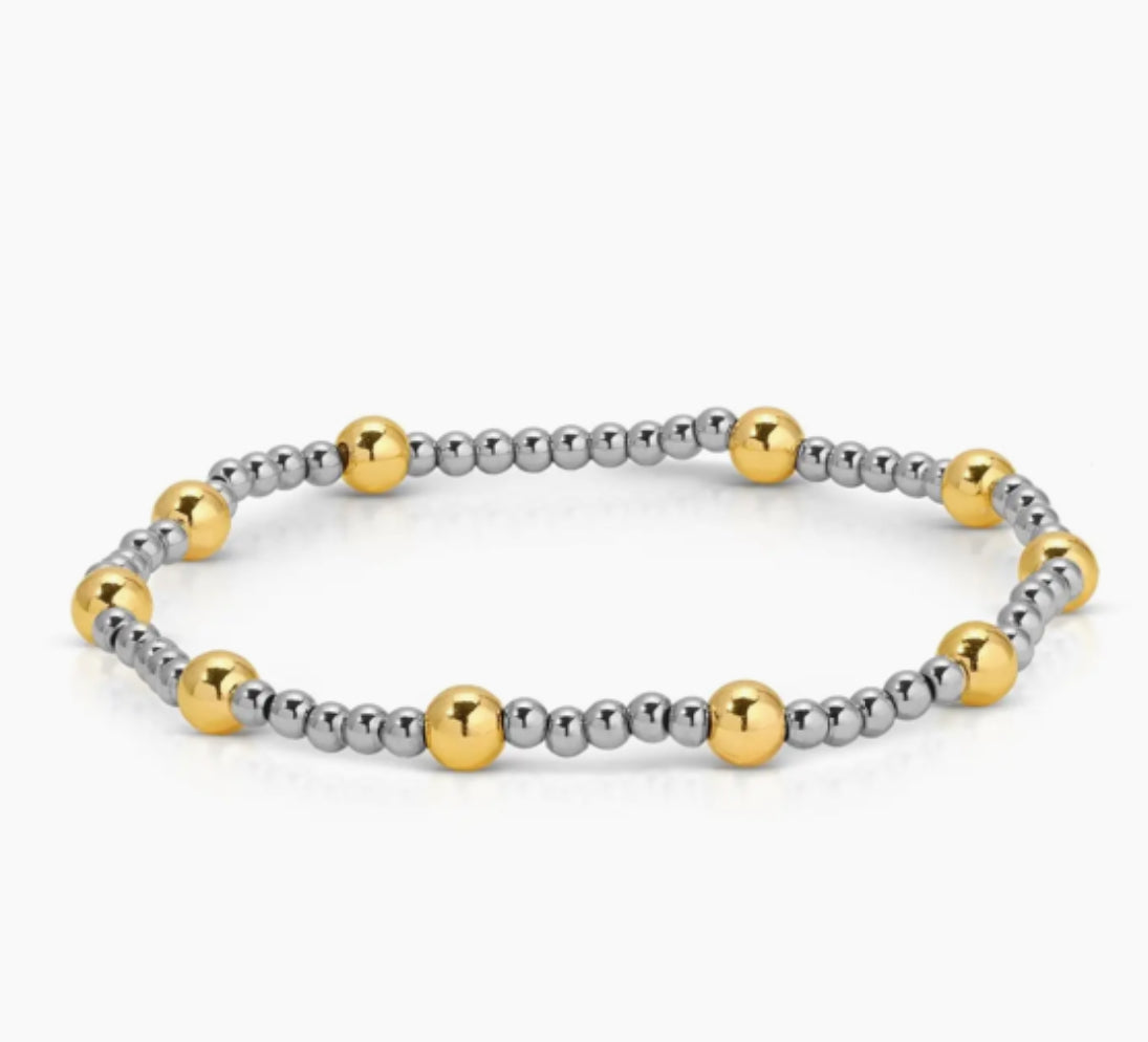 Two-Tone Beaded Bracelet