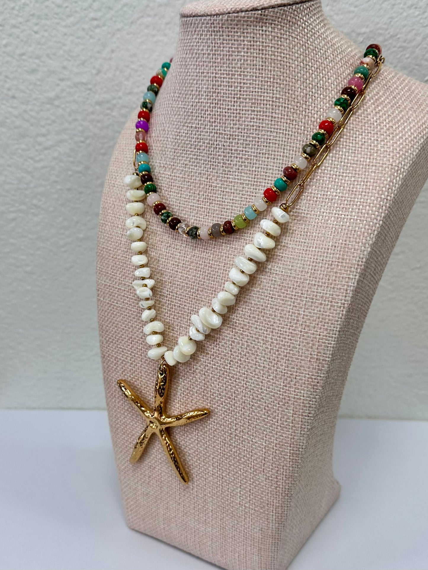 Golden Starfish Necklace