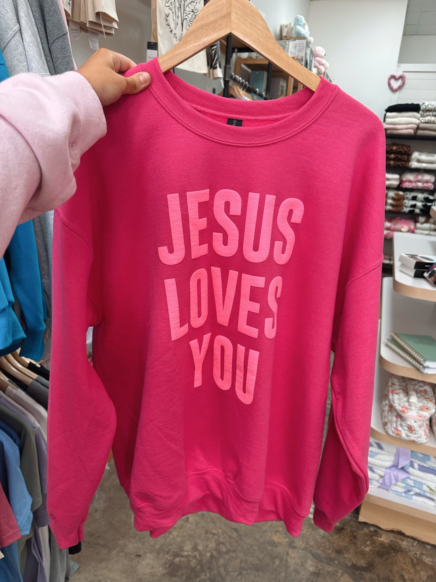 Puff Jesus Loves You Sweatshirt