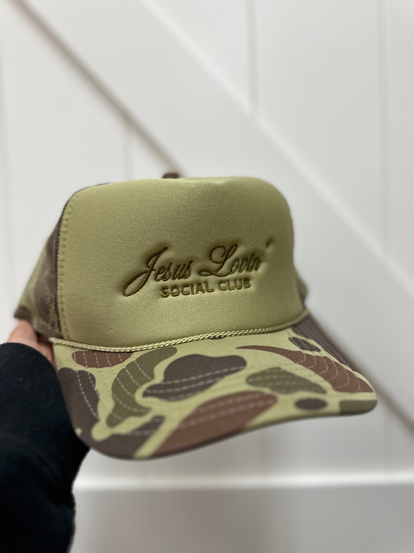 Camouflage “Jesus Lovin’ Social Club” Hat