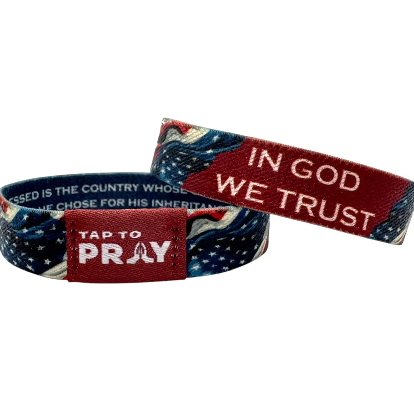 Tap to Pray Wristbands- In God we Trust