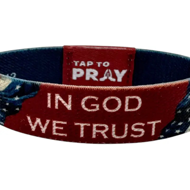 Tap to Pray Wristbands- In God we Trust