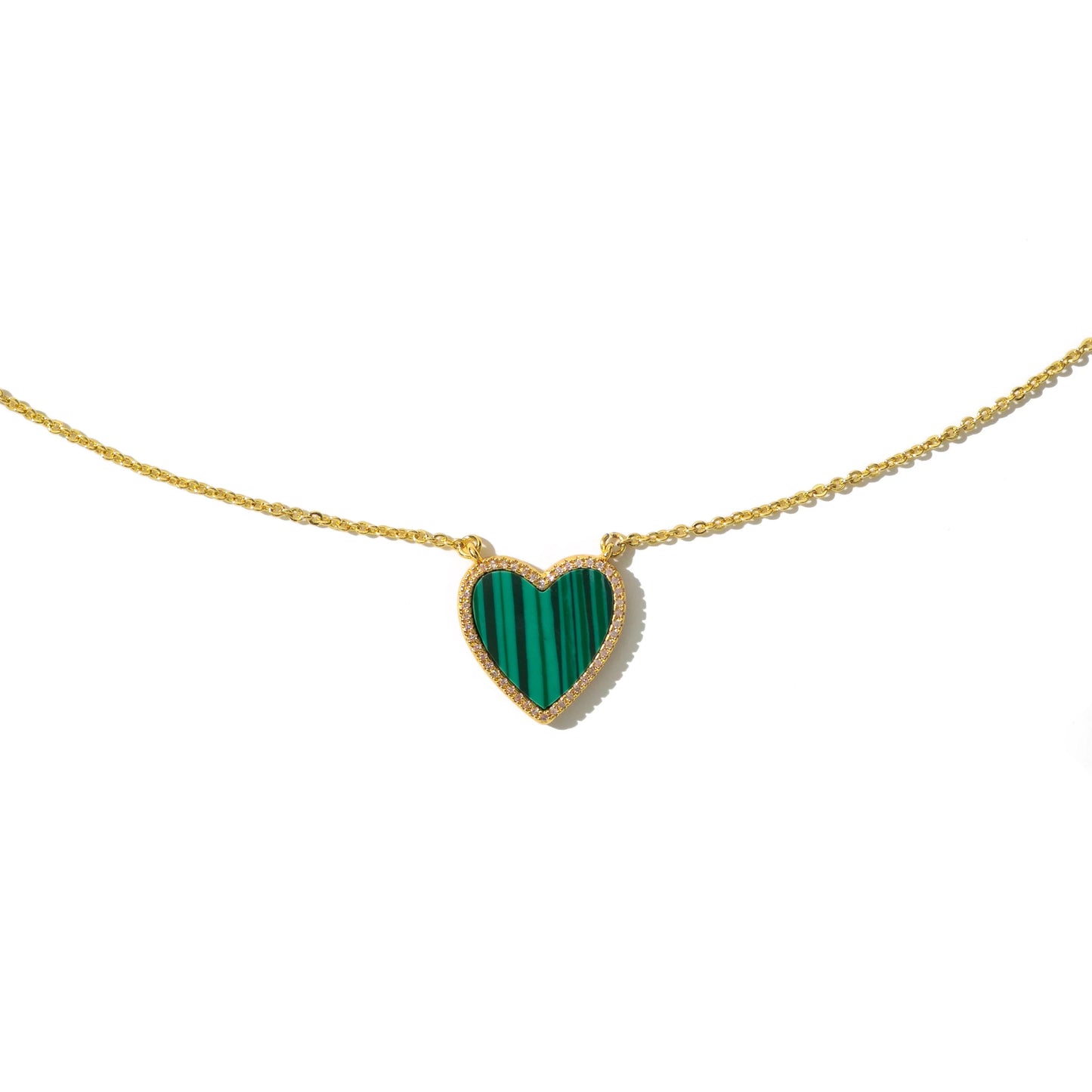 Malachite Heart Necklace