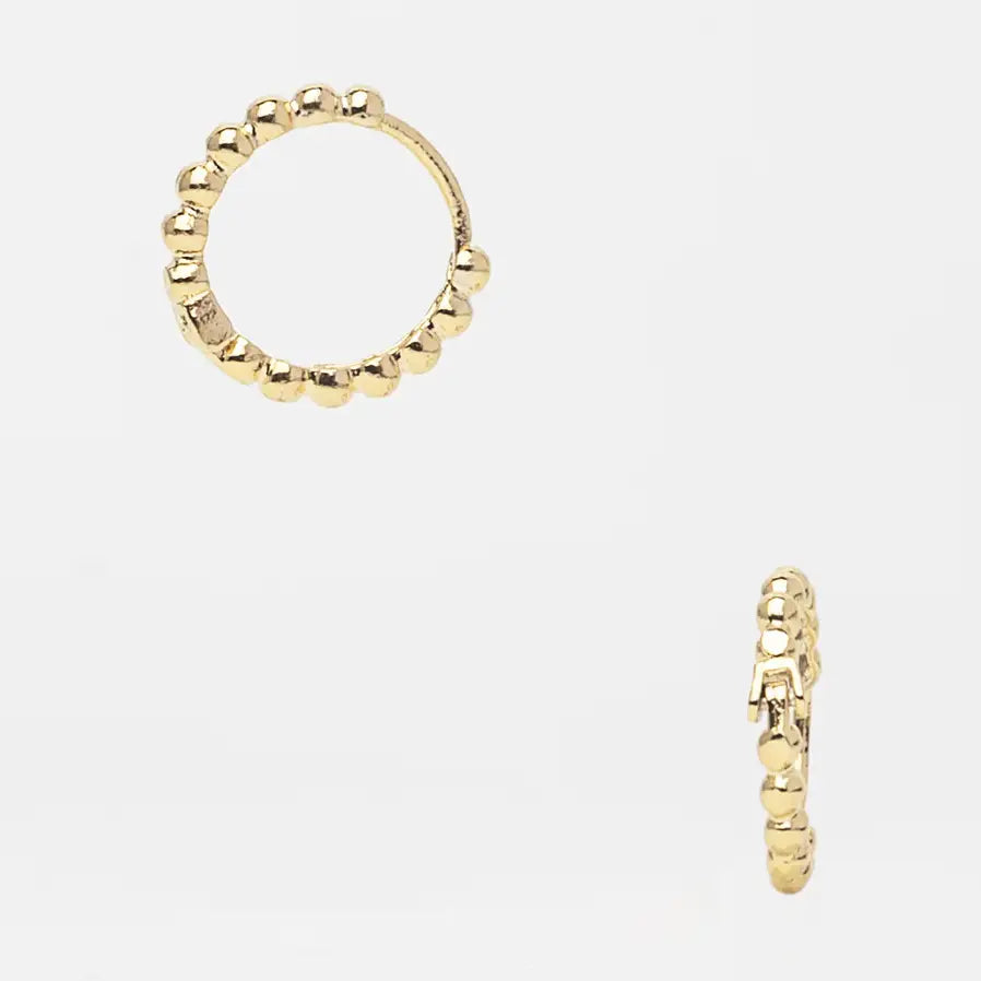 Dainty Beaded Hoops