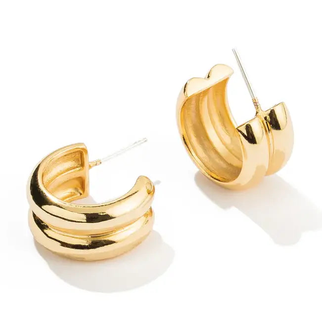 Twin Gold Hoops