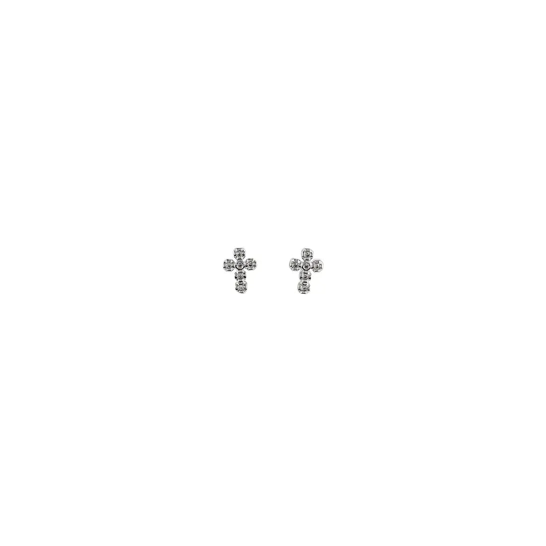Crystal Cross Studs