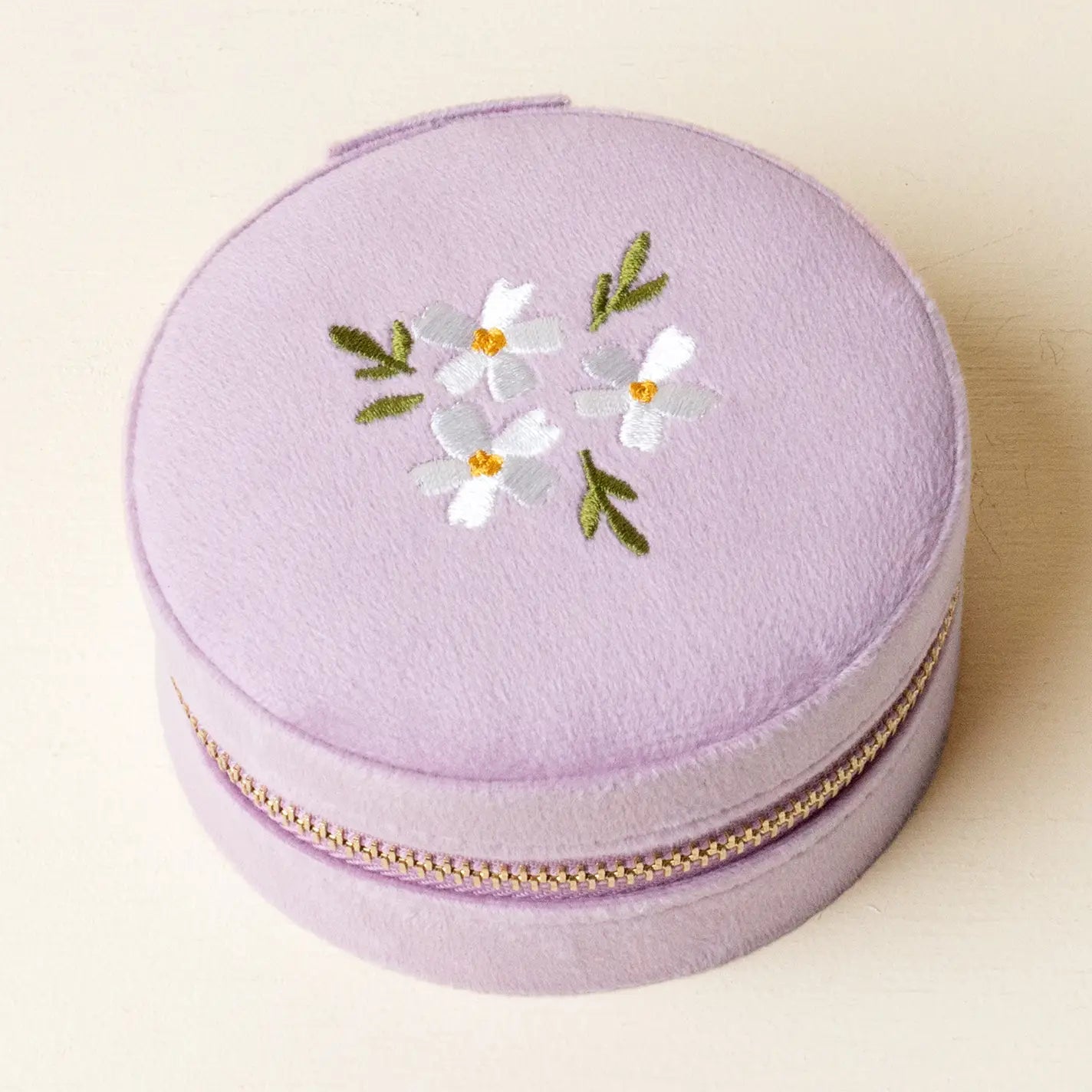 Round Velvet Jewelry Case