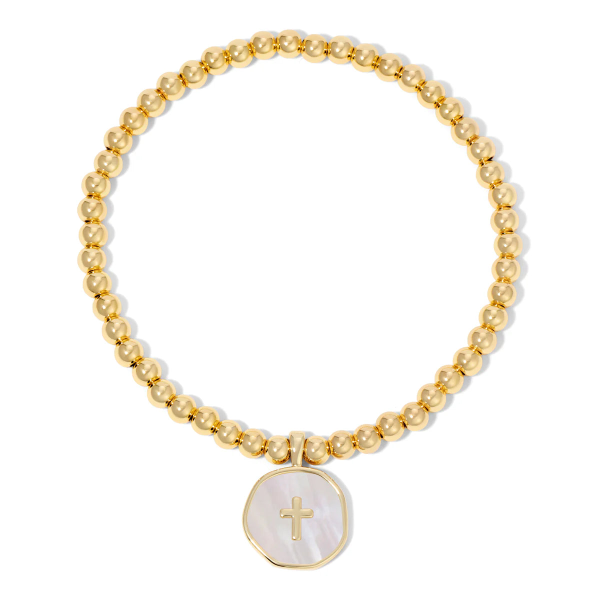 Cross Shell Charm Bracelet
